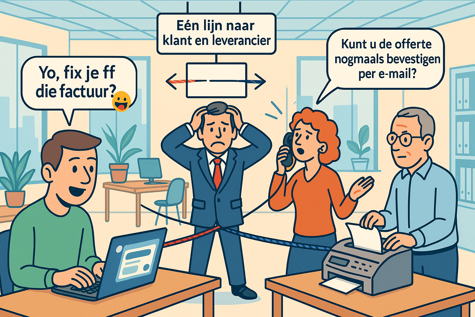 Altijd dezelfde, duidelijke toon naar klanten en leveranciers Zo doe je dat